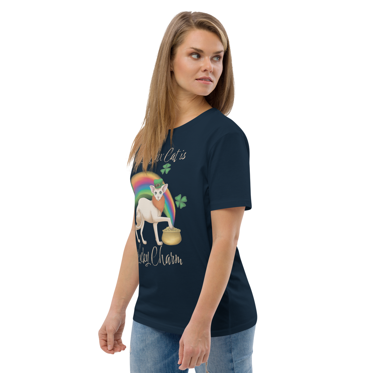 "MY SPHYNX CAT IS MY LUCKY CHARM" - UNISEX TEE