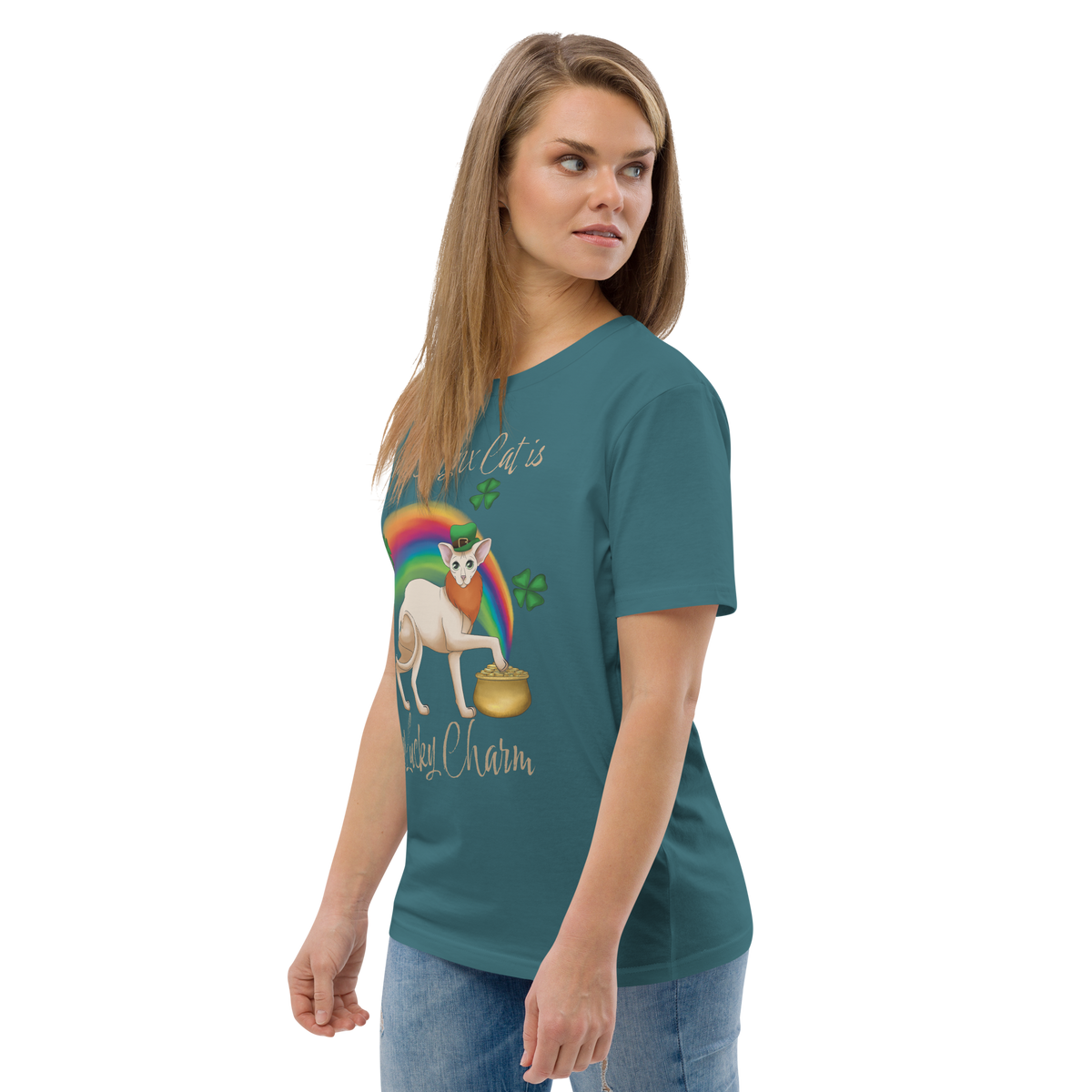 "MY SPHYNX CAT IS MY LUCKY CHARM" - UNISEX TEE