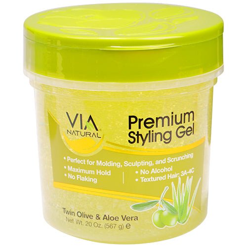 VIA Premium Styling Gel Twin Olive Oil and Aloe 8oz