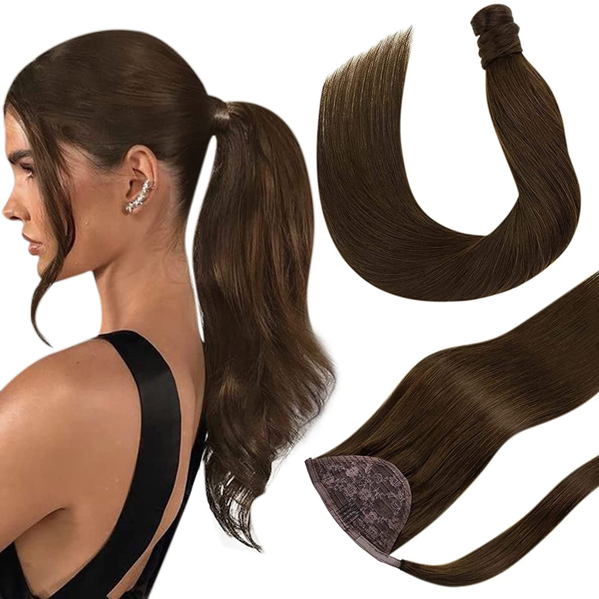 VIP PONYTAIL / Silky 18" 100% Human Hair
