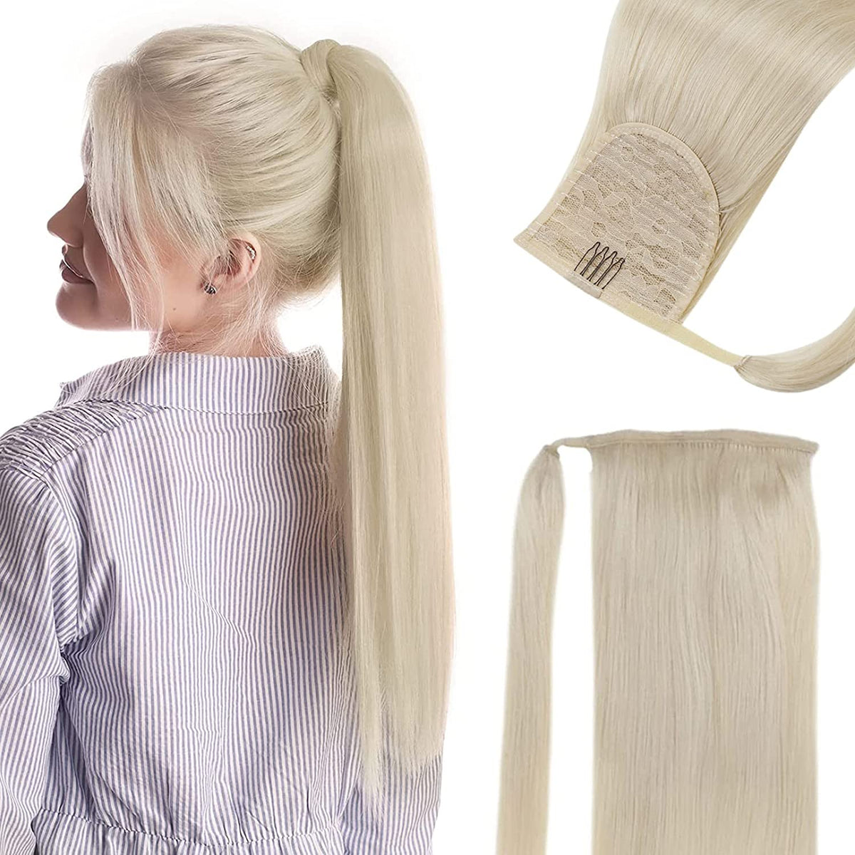 VIP PONYTAIL / Silky 18" 100% Human Hair