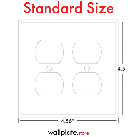 2 Gang Red Metal Duplex Receptacle Wall Plate - Wallplate.Store - Little Red General Store