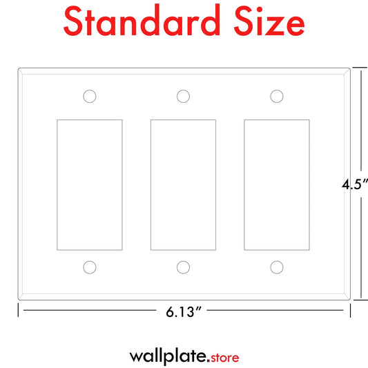 3 Gang Stainless Steel Decora Switch Wall Plate Cover - Wallplate.Store - Little Red General Store