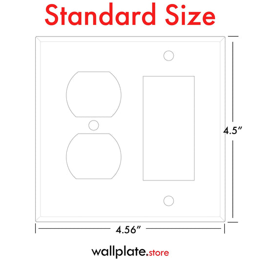 2 - Gang Satin Brass Duplex Receptacle / Decora Switch Cover - Wallplate.Store - Little Red General Store