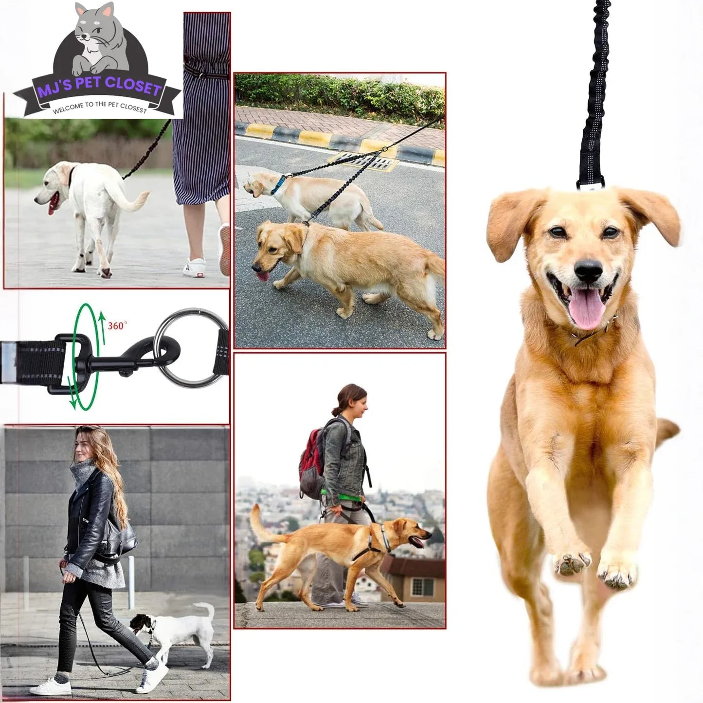 Walk Your Dogs in Style! 🐾✨ Check Out Our 360° Swivel Double Dog Leash - No Tangles, Maximum Comfort! Perfect for Two Pups Up to 200lbs! 🐶❤️