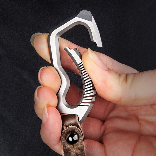 Titanium Alloy Keychain Rings Buckle for Hanging Ornament - Wautton Outdoor Gear - Little Red General Store