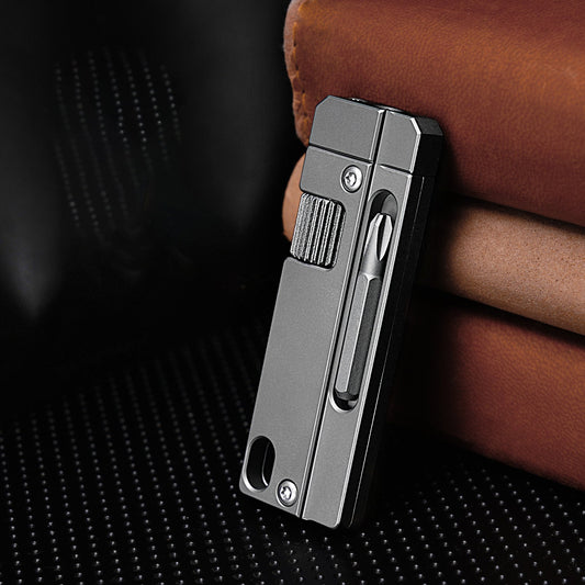 Titanium Alloy Screwdriver And Wrench Small EDC Multifunctional Tool Outdoor Portable Pocket Tool Gray New - Wautton Outdoor Gear - Little Red General Store