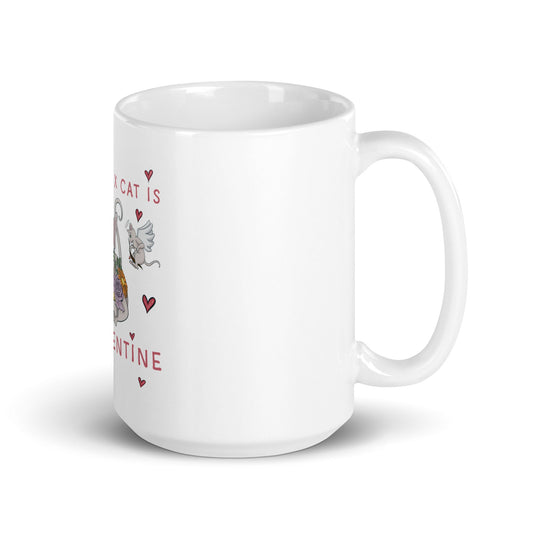 "MY SPHYNX CAT IS MY VALENTINE" COFFEE MUG