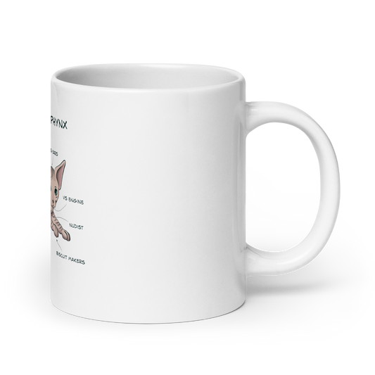 "ANATOMY OF A SPHYNX CAT" COFFEE MUG