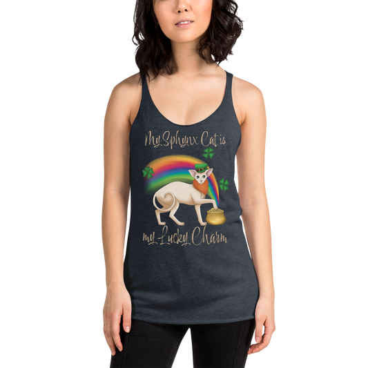 "MY SPHYNX CAT IS MY LUCKY CHARM" TANK