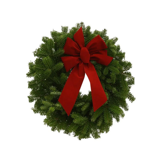 2 Pack of Balsam Fir Wreaths With Bow - 🆕 New Arrivals, All Products, Products from Christmas Trees In The Mail, 🏡 Home + Garden - Little Red General Store