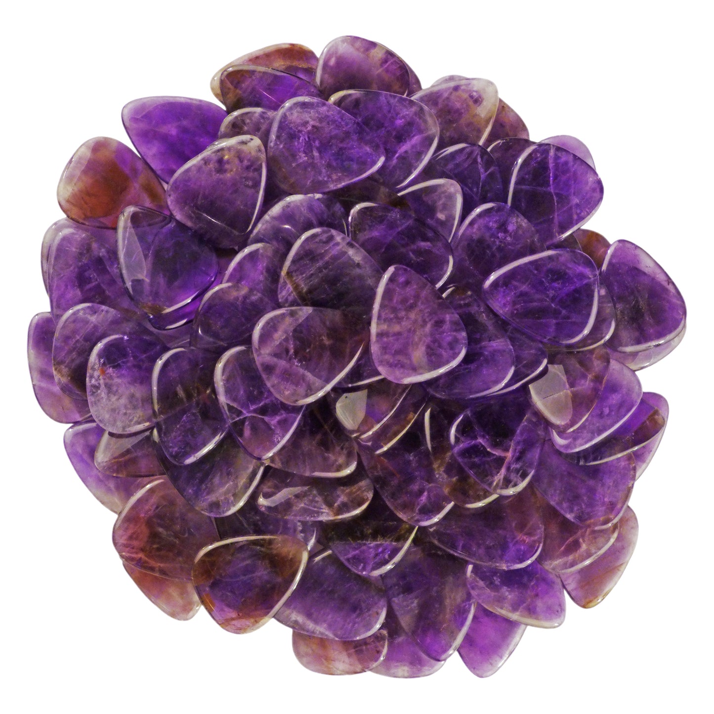 Amethyst Stone Guitar Or Bass Pick - 3.0 mm Ultra Heavy Gauge - 351 Shape - Specialty Handmade Gemstone Exotic Plectrum