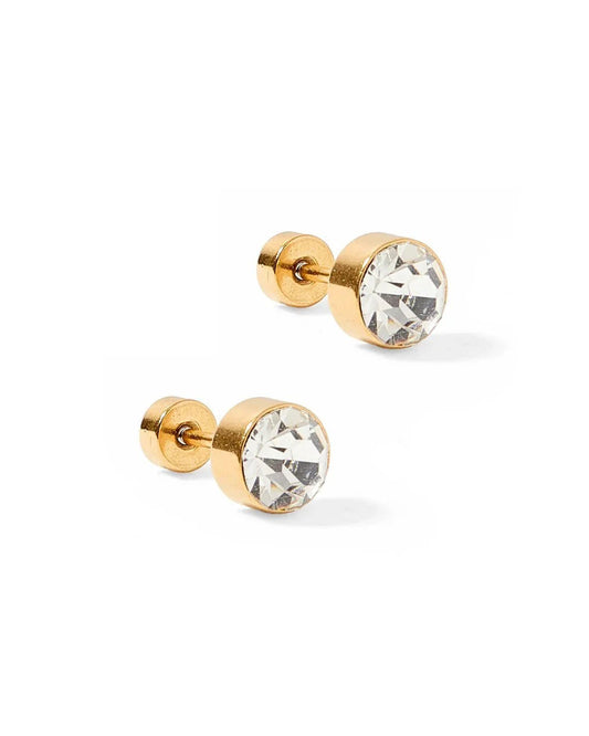 Juliet Clear Screwback Stud Earrings - YellowBrickRoad - Little Red General Store
