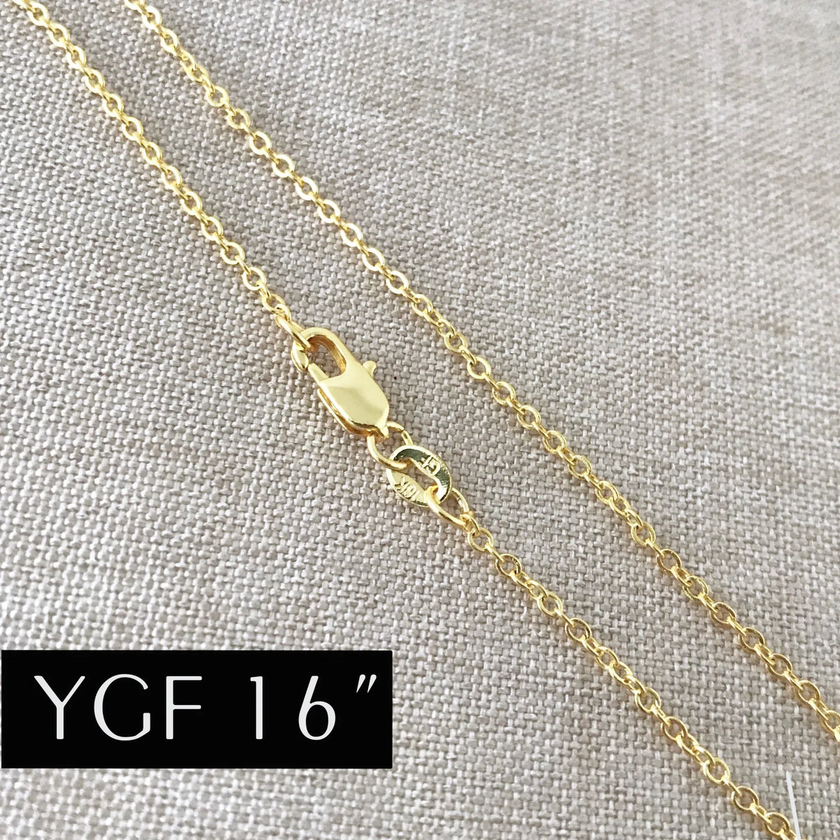 16" - 18KT Yellow Gold Filled Chain - Dainty Fine - 16" - 16 Inch Necklace - Lobster Claw Clasp
