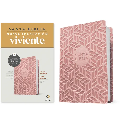 Biblia Valor Prémium Ntv, Letra Grande Con Filament (Sentipiel, Rosa)