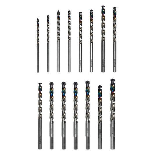 Diablo DMD-S15T 15 pc Metal Demon™ Drill Bits Set for Mild, Hardened and Stainless Steels