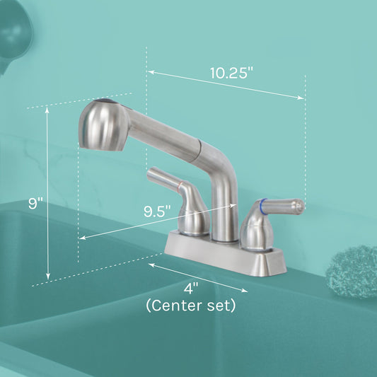 Tehila Stainless Steel Finish Pull-Out Faucet