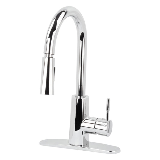 Tehila Chrome Finish High-Arc Pull-Down Faucet