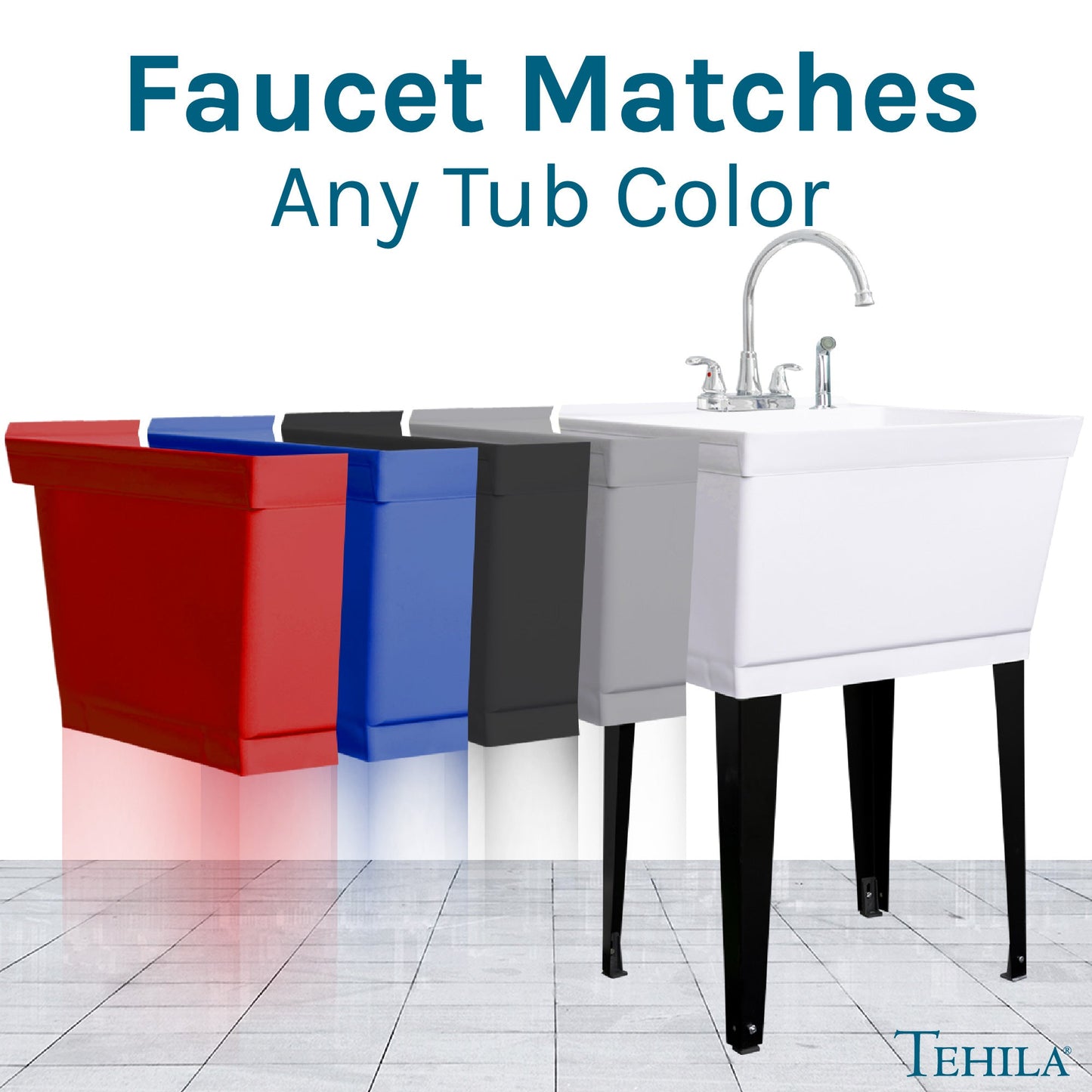 Tehila Chrome Finish Wide-set Gooseneck Faucet with Side Sprayer