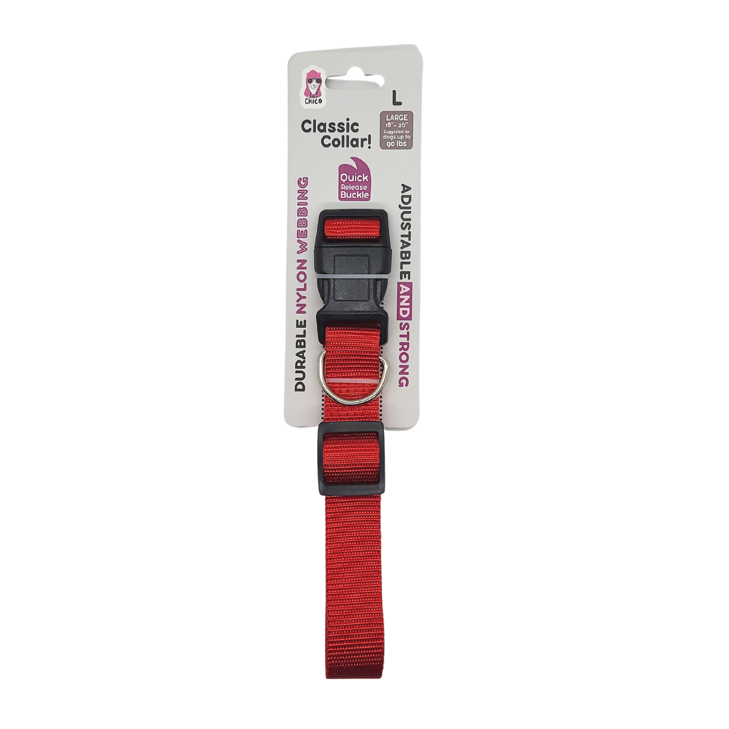 Quick-Release Nylon Dog Collar – Stylish & Durable, Adjustable Fit