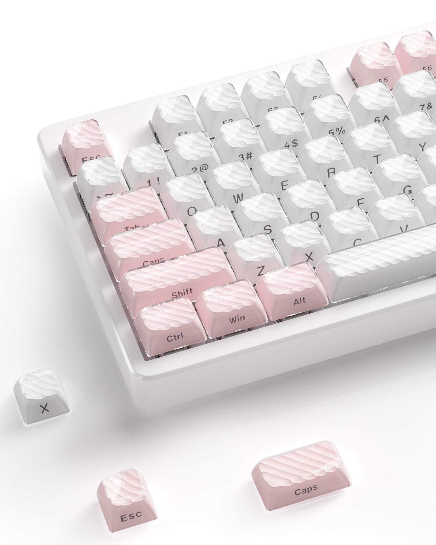 XVX Magic Wave Series OEM Profile Side-Print Ice-Cube Keycap Set (136-Key)