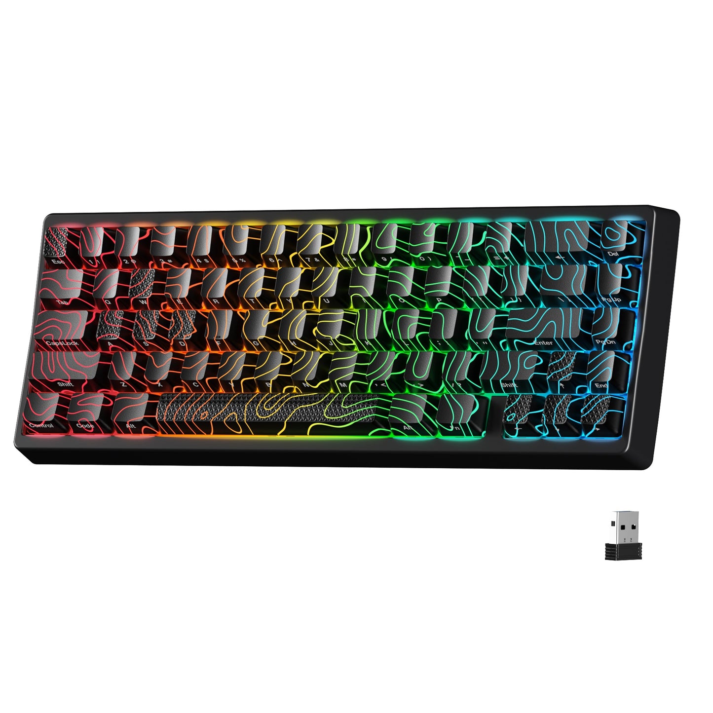 XVX M67 JadeStone Mechanical Keyboard With IMD-Tech Keycaps (Interstellar Black)