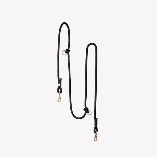 'Black' - Hands Free Braided Leash