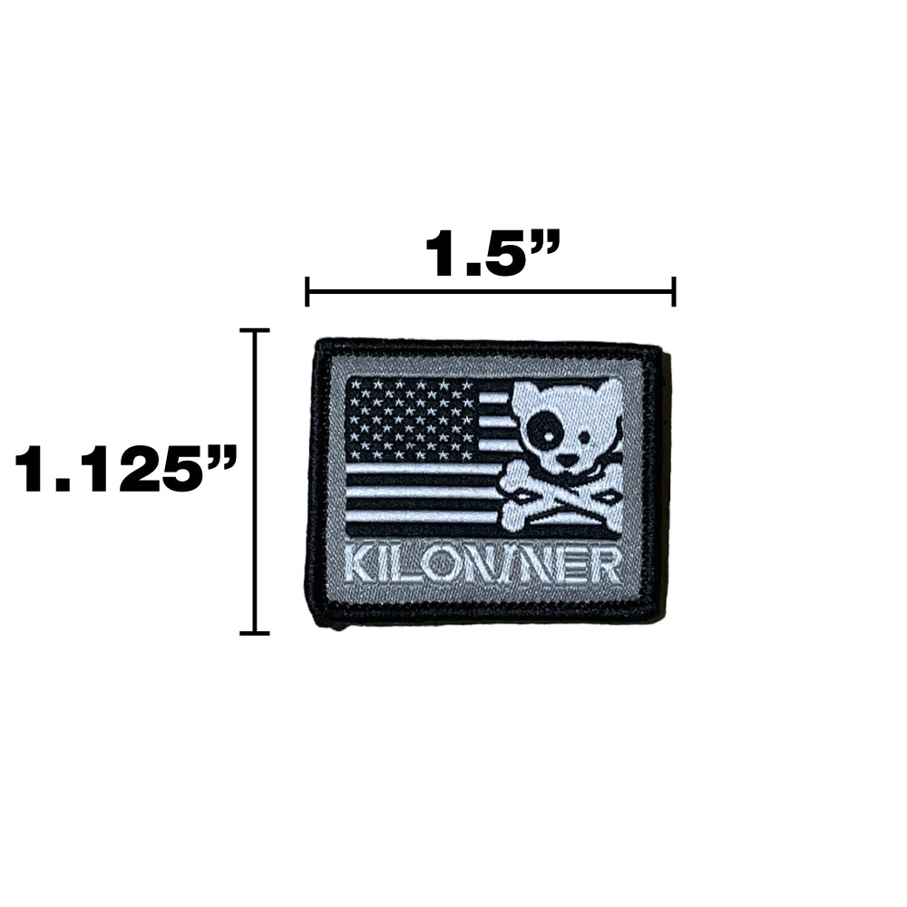 MINI FREEDOM DOG & CROSSBONES LOGO Woven Morale Patch