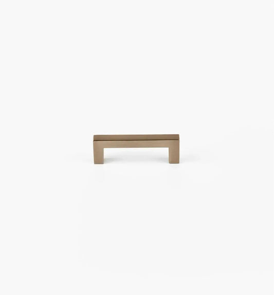 Squared Champagne Bronze Cabinet Handles: Elegant Hardware for Kitchen & Furniture | Handcrafted Décor Brass Cabinet Pull - Drawer Pulls