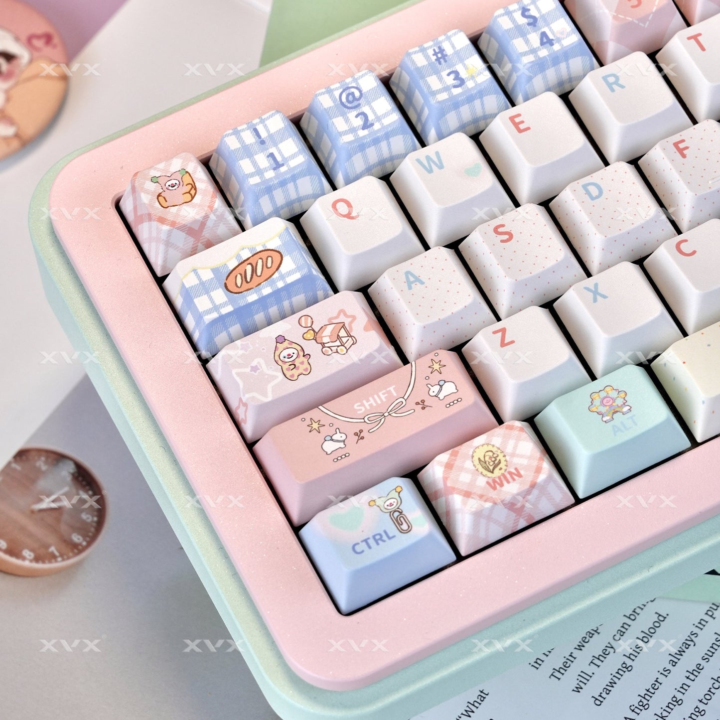 XVX Circus Cherry Profile Dye-Sub PBT Keycaps +Pc Add-on Keycaps Shine-Through Full Set 157-Key