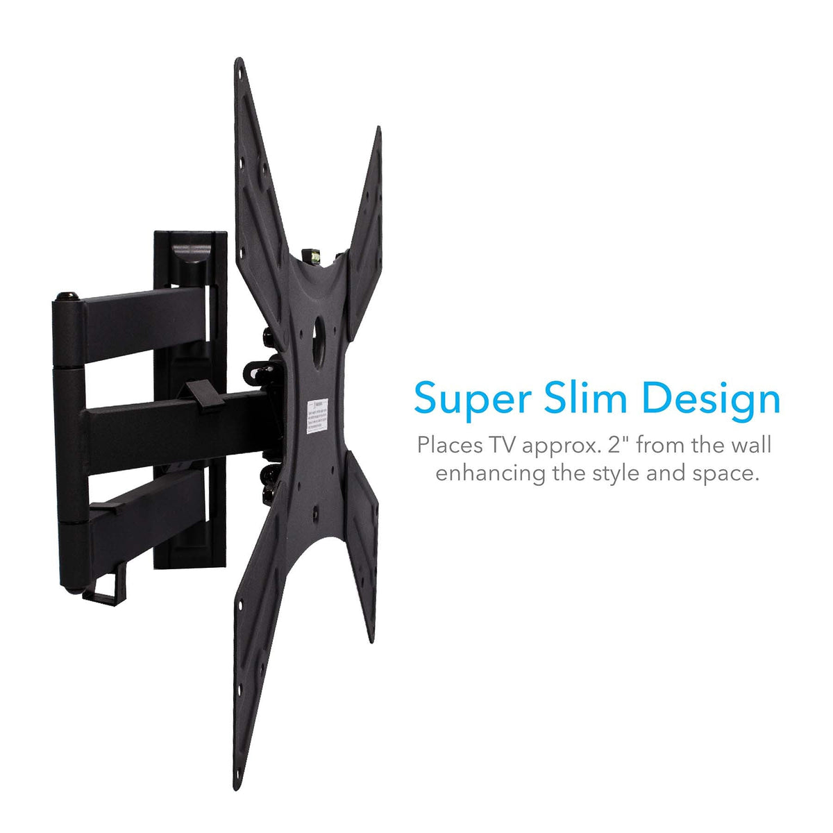 QualGear 23-47 in Articulating TV Wall Mount Kit, Black, QG-TM-021-BLK