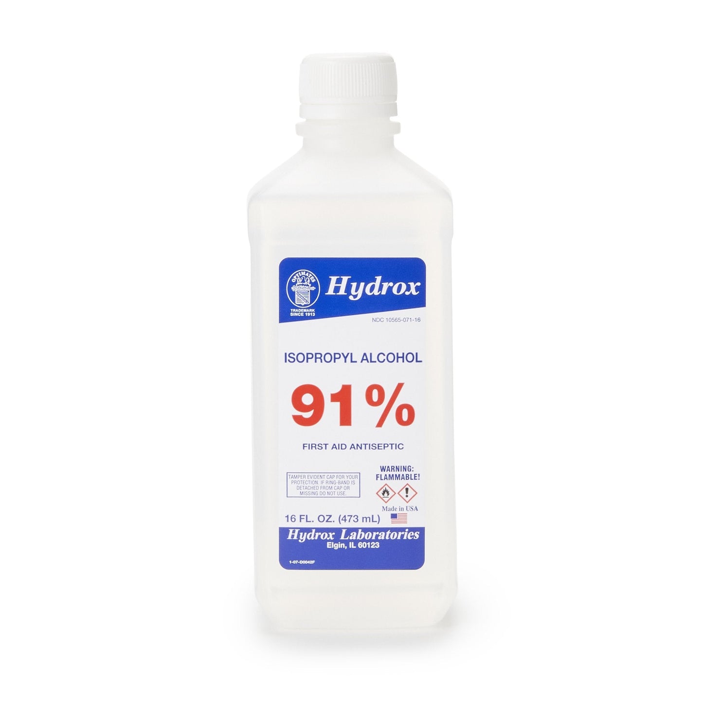Hydrox Isopropyl Alcohol Antiseptic, 16 oz. Bottle D0042