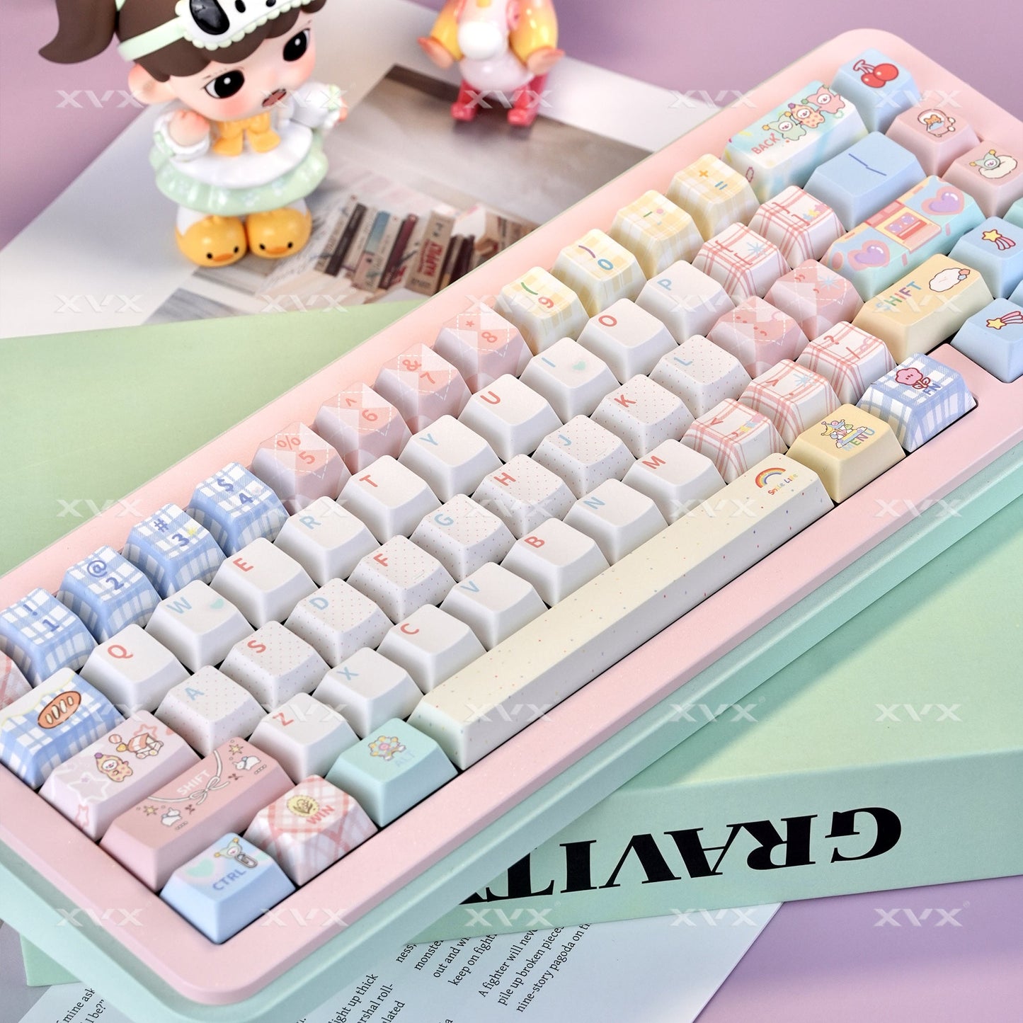 XVX Circus Cherry Profile Dye-Sub PBT Keycaps +Pc Add-on Keycaps Shine-Through Full Set 157-Key