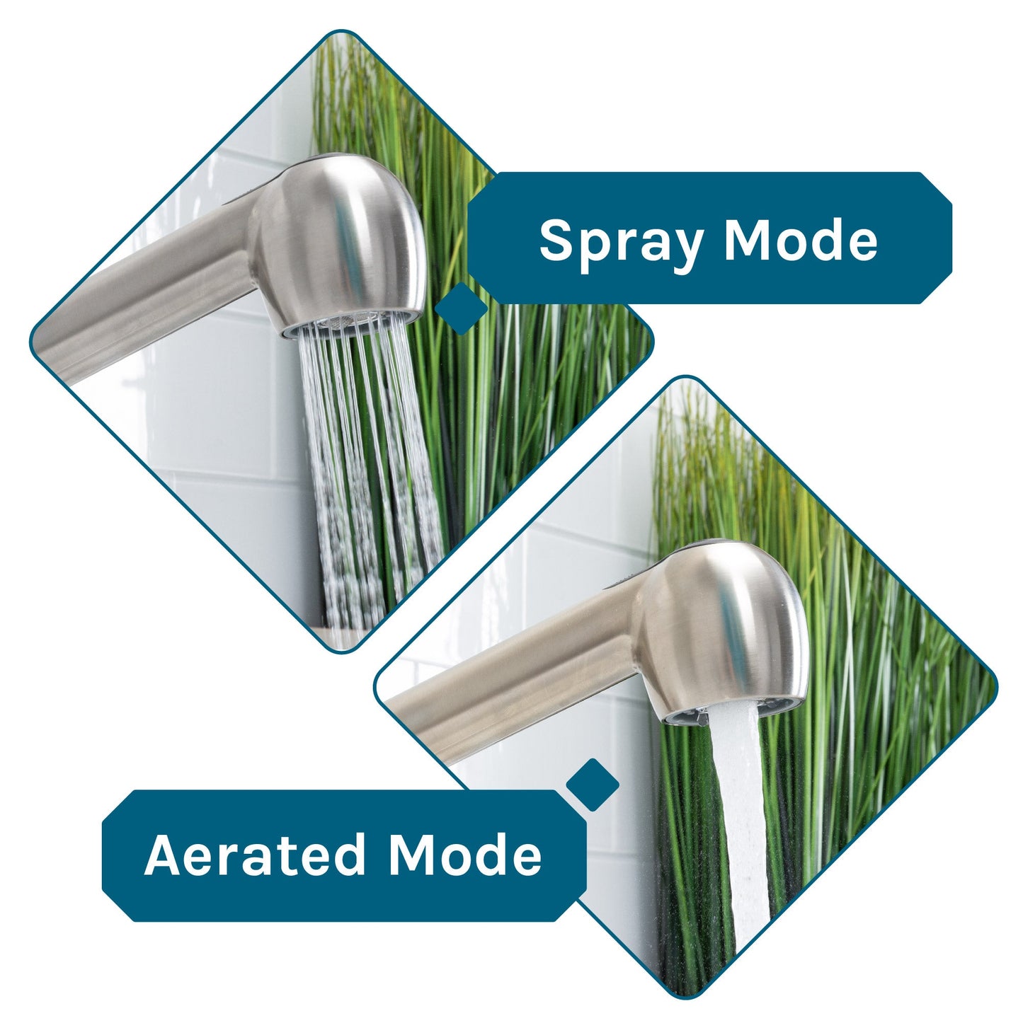 Tehila Standard Freestanding Red Utility Sink with Stainless Steel Finish Pull-Out Faucet