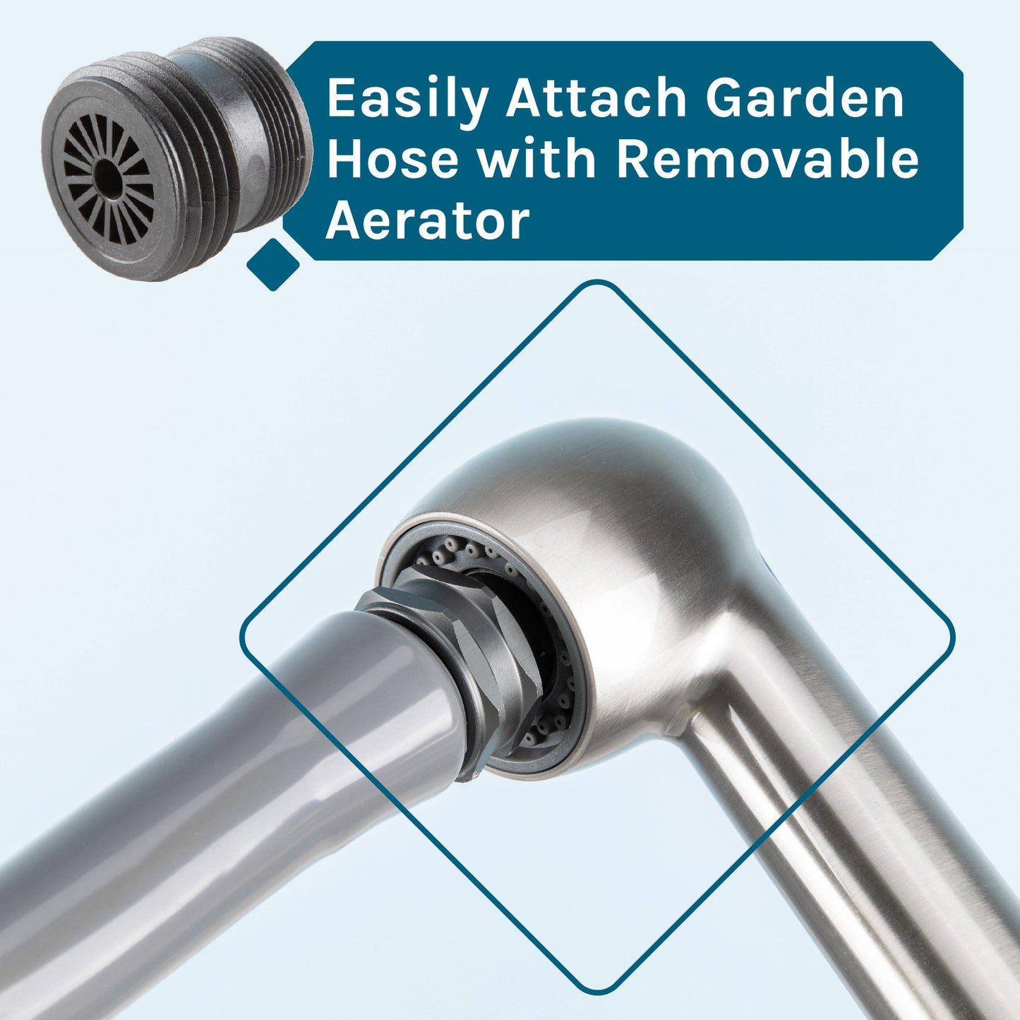 Tehila Standard Freestanding Red Utility Sink with Stainless Steel Finish Pull-Out Faucet