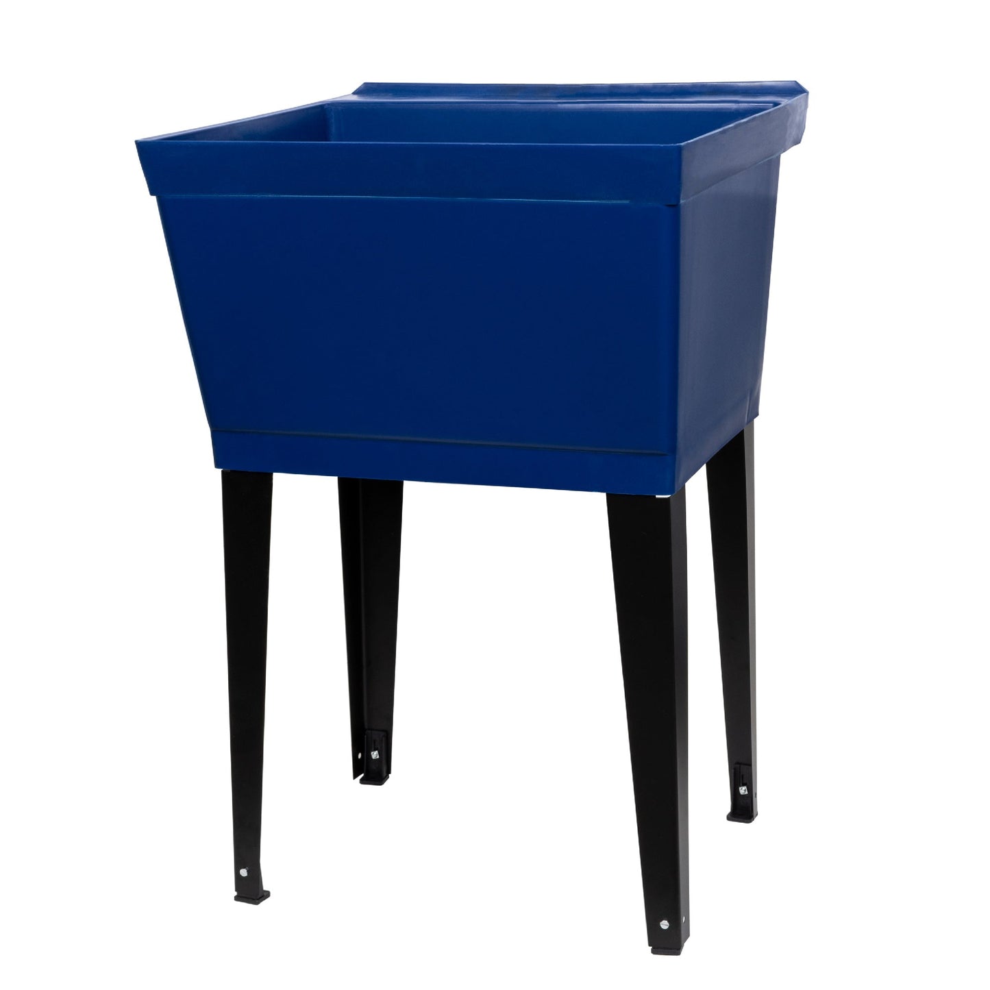 Tehila Standard Freestanding Blue Utility Sink with Black Legs, Water Supply Lines Included