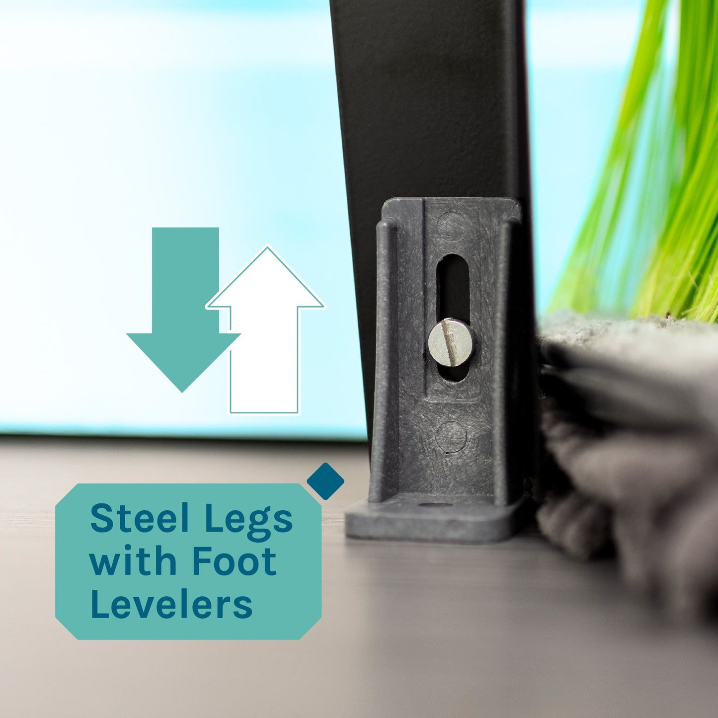 Tehila Standard Freestanding Blue Utility Sink with Black Finish High-Arc Coil Pull-Down Faucet