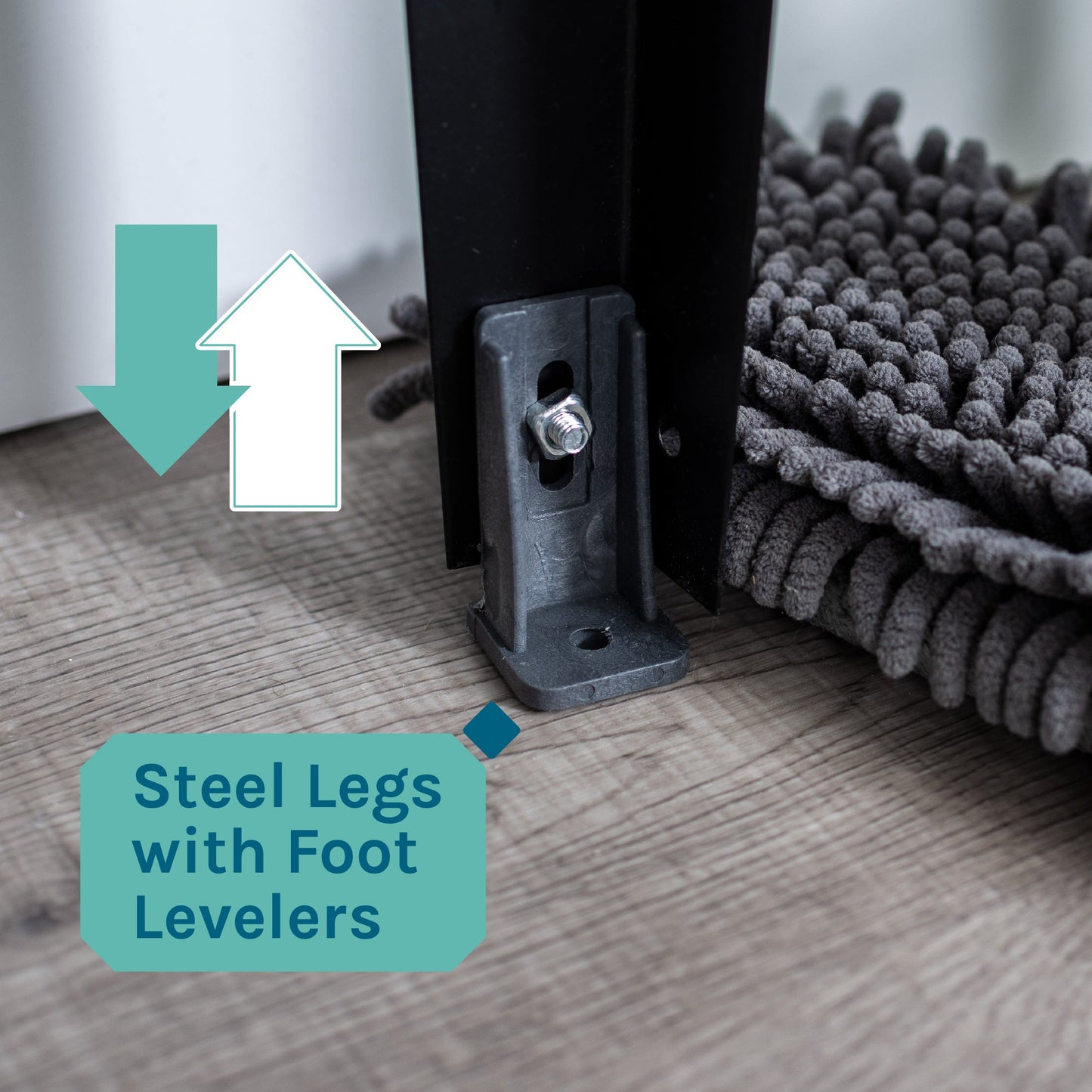 Tehila Standard Freestanding Grey Utility Sink with Stainless Steel Finish High-Arc Coil Pull-Down Faucet