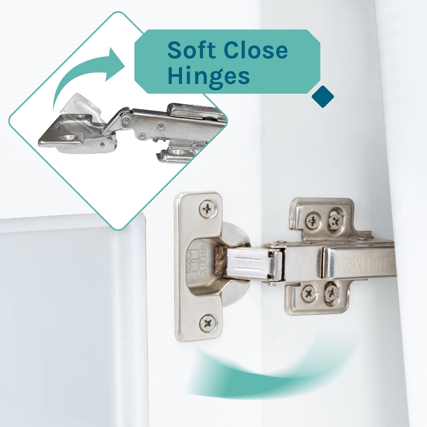 Tehila White Vanity Cabinet and White Utility Sink with Stainless Steel Finish High-Arc Pull-Down Faucet