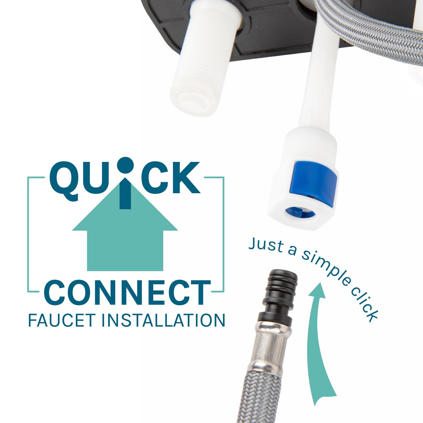 Tehila White Vanity Cabinet and White Utility Sink with Chrome Finish Pull-Out Faucet