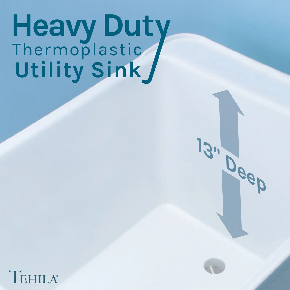 Tehila Space Saver Freestanding White Utility Sink - Hardware + Construction » Plumbing, Hardware + Construction » Plumbing » Utility Sinks, All Products, Products from Utility-Sink.com, 🛠️ Tools + Hardware - Little Red General Store