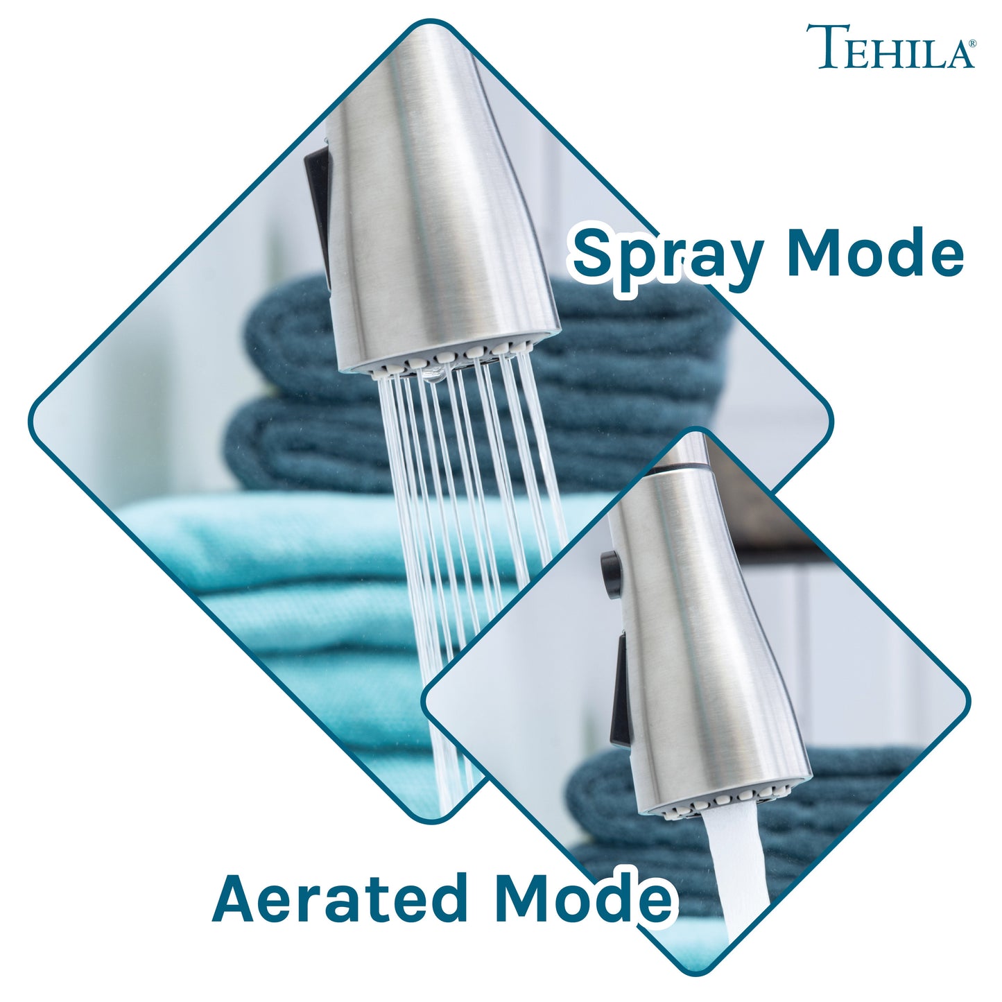 Tehila Space Saver Freestanding Grey Utility Sink with Stainless Steel Finish Low-Profile Pull-Down Faucet