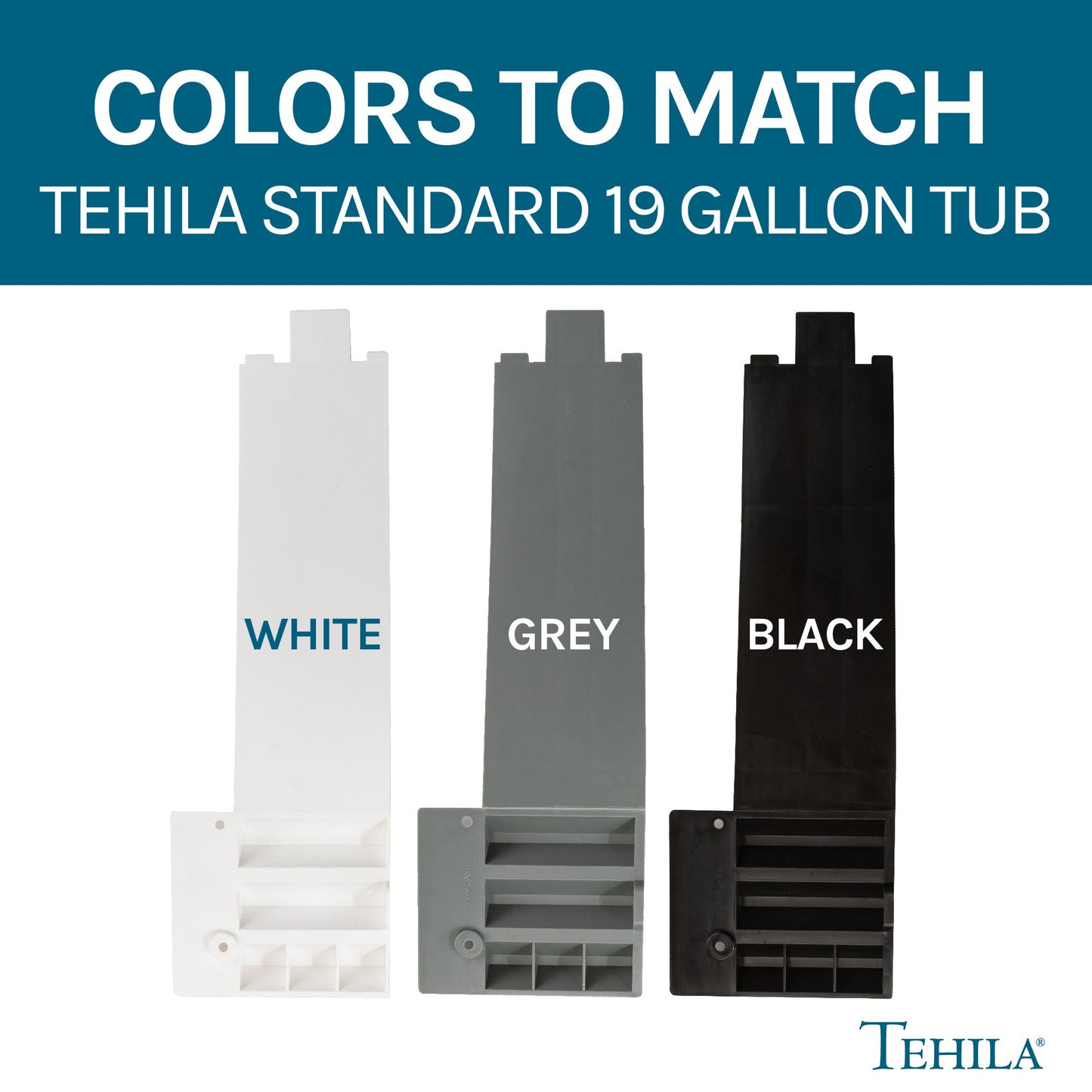 Tehila Black Wall Mounting Kit for Tehila Standard Sinks