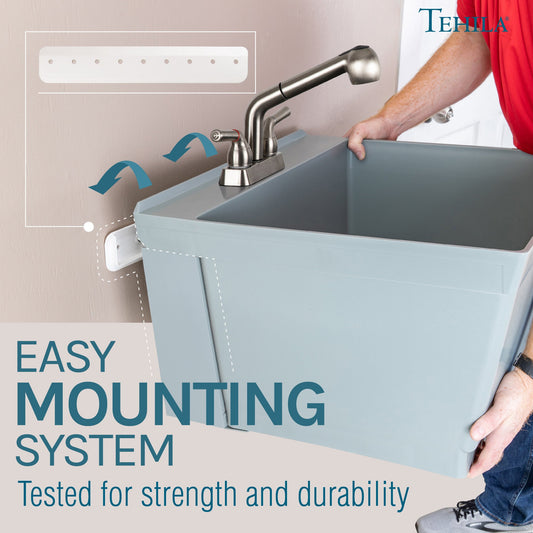 Tehila Grey Wall Mounting Kit for Tehila Standard Sinks