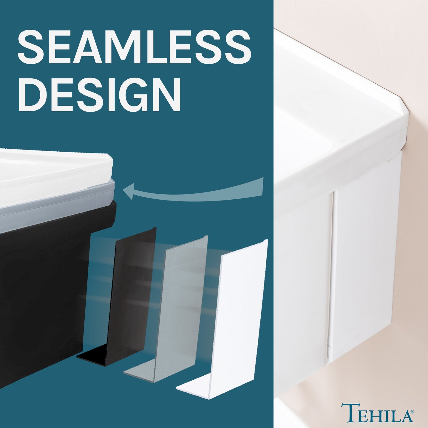 Tehila White Wall Mounting Kit for Tehila Standard Sinks