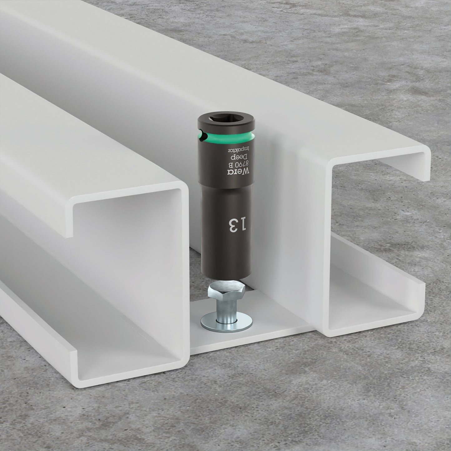 Wera 9660 Magnetic Rail B Impaktor Deep 1 Socket Set 3/8" Metric 05005590001
