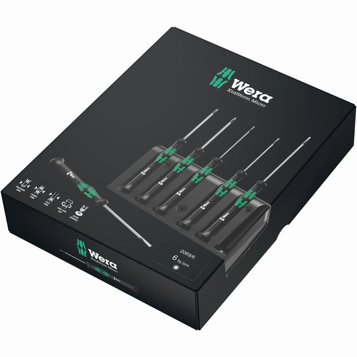 Wera 2069/6 Kraftform Micro Precision Nut Driver Set 6 Pieces 05118158001 - 🆕 New Arrivals, All Products, Products from Mr. Tools, 🛠️ Tools + Hardware - Little Red General Store