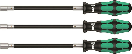 Wera 391/3 Kraftform Plus Flexible Nut Driver Set 3 Piece Metric 05135311001