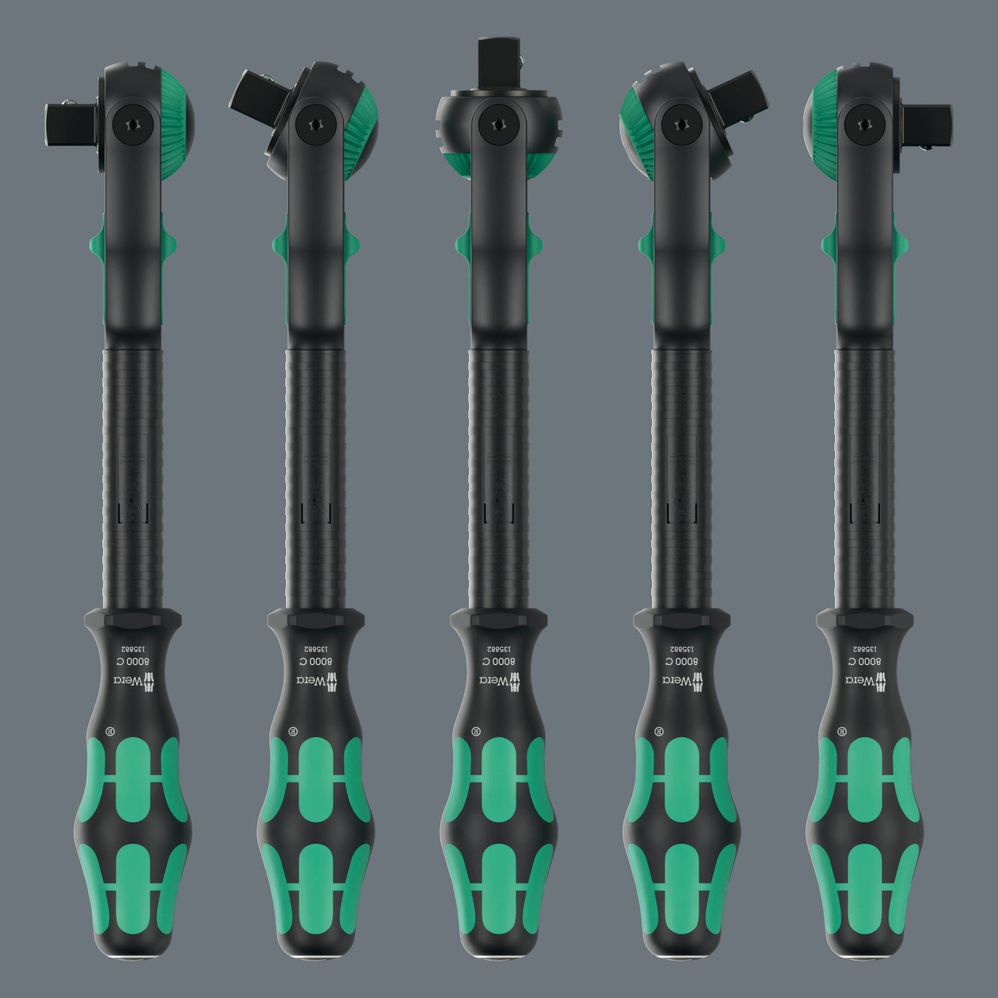 Wera 8000 C Black Edition Zyklop Speed Ratchet Wrench 1/2" Drive 05135882001