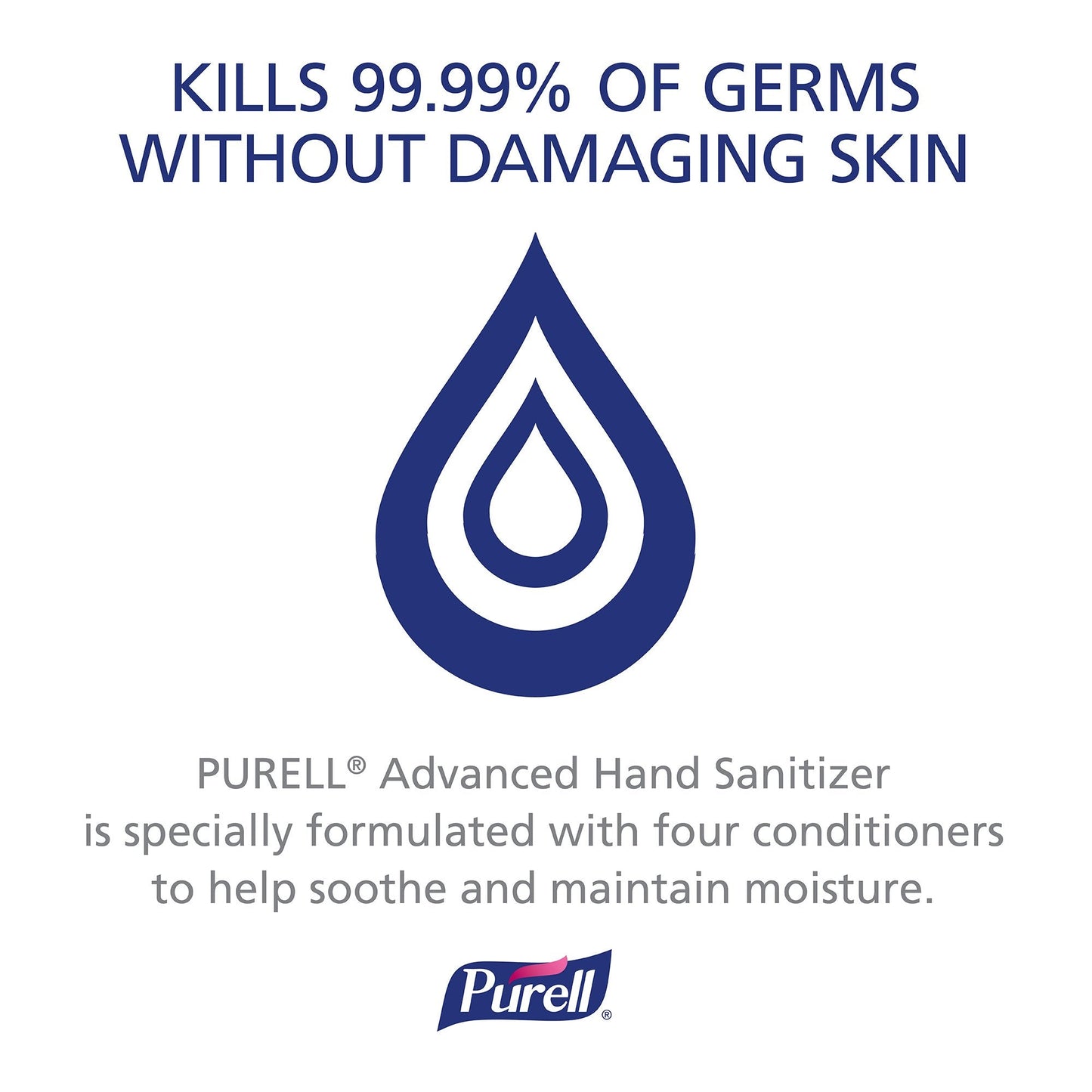 Purell® Advanced Hand Sanitizer 1,200 mL 70% Ethyl Alcohol Gel Green Certified 1903-02